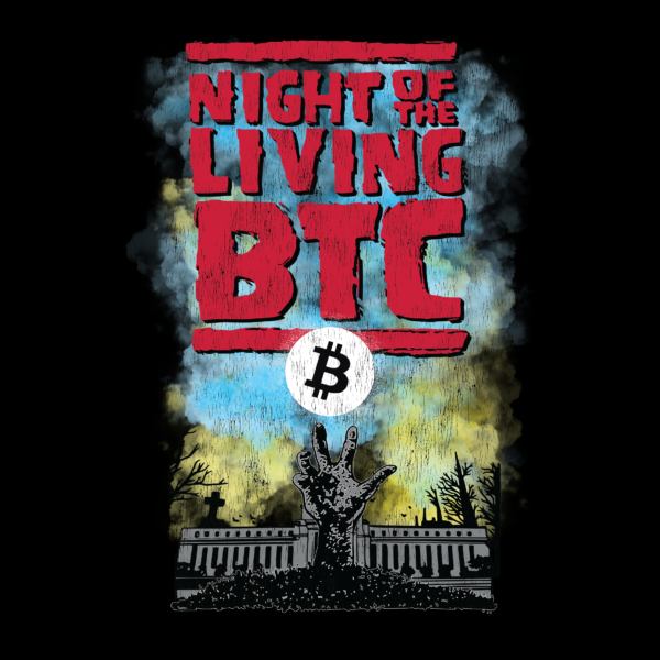 the cool design of the Night of the Living BTC