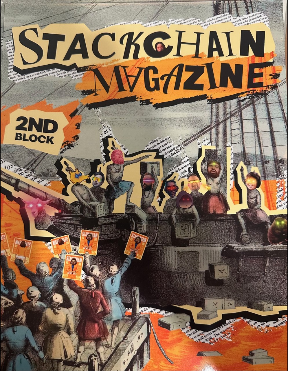 COVER ONLY Stackchain Magazine Block 2 Giclée Cover Print (Matted)